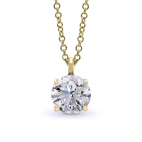 Round Solitaire Diamond Pendant, SKU 27865R (0.50Ct)