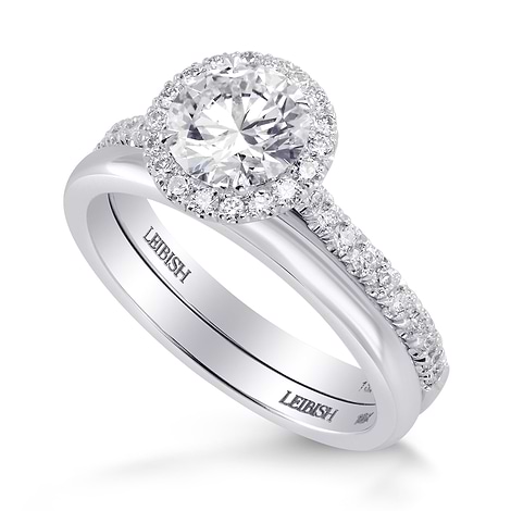Round Brilliant Diamond Engagement & Wedding Ring Set (1.47Ct TW)