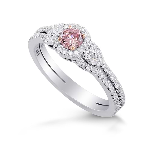 Argyle Fancy Intense Purplish Pink Diamond Engagement Ring (0.71Ct TW)