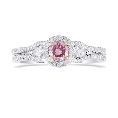 Argyle Fancy Intense Purplish Pink Diamond Engagement Ring (0.71Ct TW)