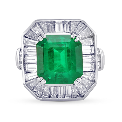Exceptional Emerald and Diamond Couture Ring, SKU 29380V (7.10Ct TW)