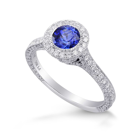 Custom Round Sapphire & Diamond Halo Ring (2.52Ct TW)