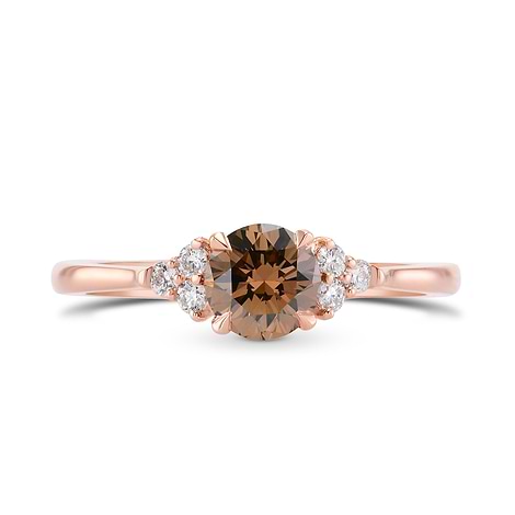 Fancy Brown Round Diamond Ring (0.73Ct TW)