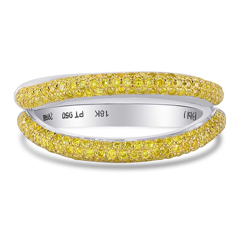 Fancy Intense Yellow Pave Diamond Band Ring (0.54Ct TW)