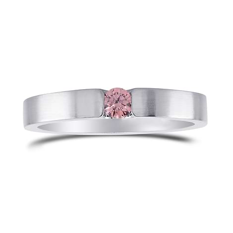 Argyle Fancy Intense Pink Round Diamond Band Ring (0.17Ct)
