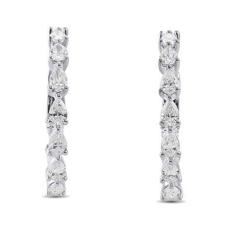 Hoop Earrings with .15 Carat Diamonds