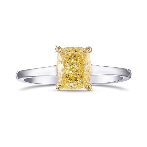 Fancy Yellow Cushion Diamond Classic Solitaire Engagement Ring, SKU 415268 (1.26Ct)