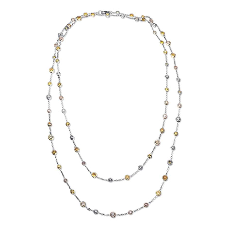Mix Color Brilliants Diamond Necklace, SKU 487850 (8.61Ct TW)