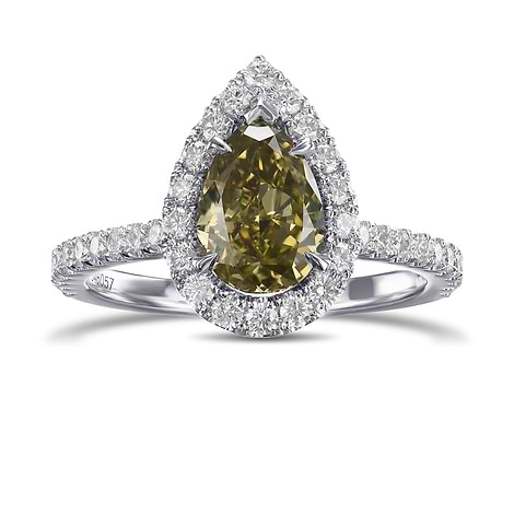 Chameleon Pear Diamond Halo Style Engagement Ring, SKU 546057 (1.74Ct TW)