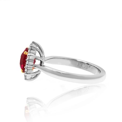 A Red Natural unheated Ruby and Diamond Ring, SKU 70382 (2.15Ct TW)