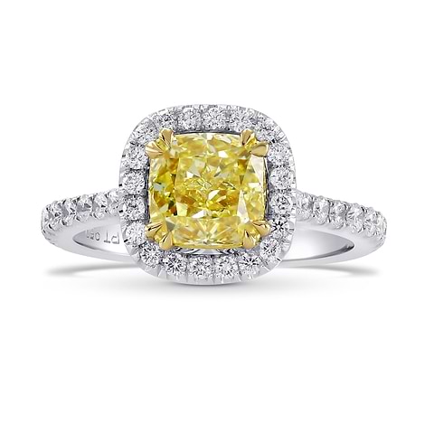 Fancy Yellow Radiant Diamond Halo Ring, SKU 76914 (2.78Ct TW)