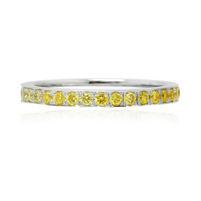 Yellow Diamond Graduated Color (Ombre) Eternity Band Ring