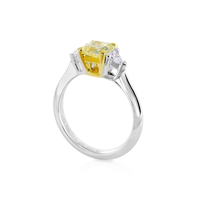W-X Yellow Radiant Diamond Ring