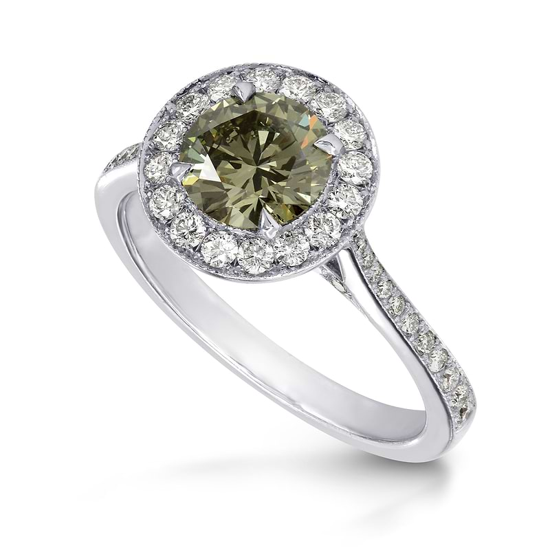 Round Chameleon Diamond Halo Ring, SKU 20098 (1.55Ct TW)