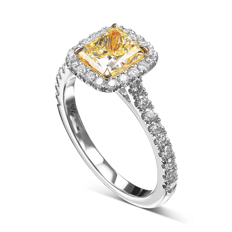 Contemporary Diamond Halo Ring Setting, SKU 2014S  - 2