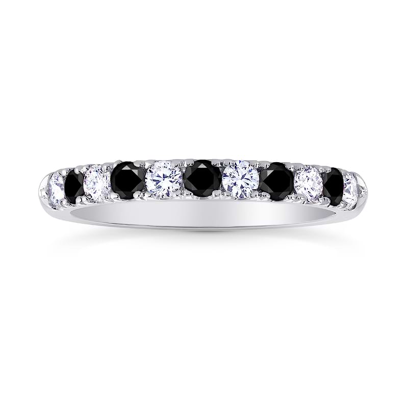 Black Diamond Half-Eternity Band Ring, SKU 26843R (0.45Ct TW)