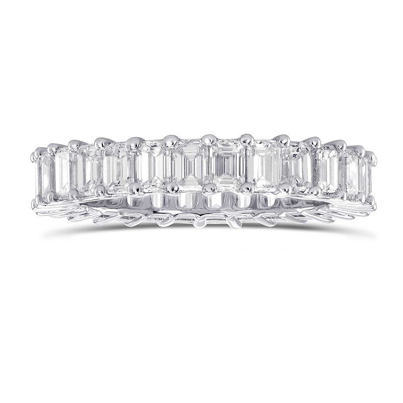 Platinum EmeraldCut Diamond Full Eternity Band Ring, SKU 289162 (3