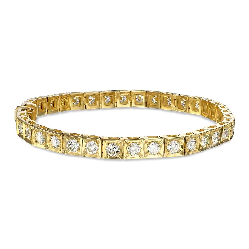 Colorless Round Brilliant Diamond Tennis Bracelet, SKU 29882M (5.56Ct TW)