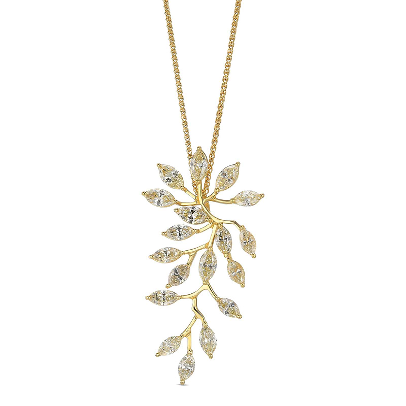 Branch Motif Marquise Diamond Pendant, SKU 30118M (4.84Ct TW)