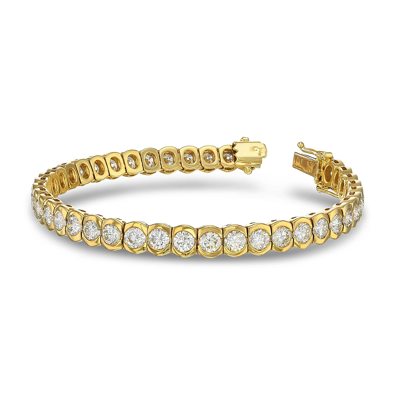 Round Diamond Bezel Diamond Bracelet, SKU 30137M (9.85Ct TW)