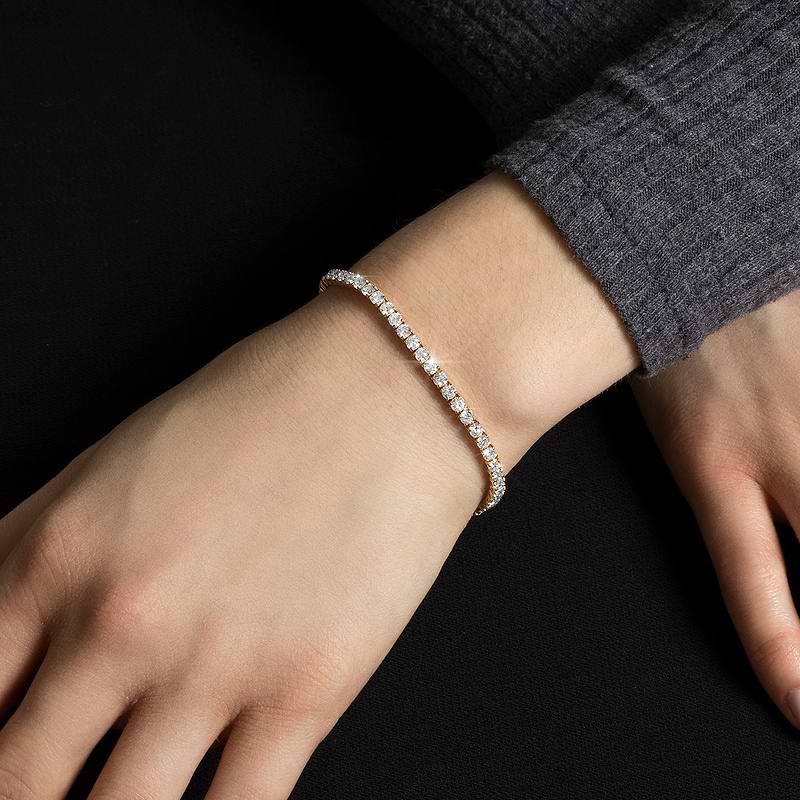 Round White Diamond Tennis Bracelet, SKU 30336R (4.00Ct TW)  - 7