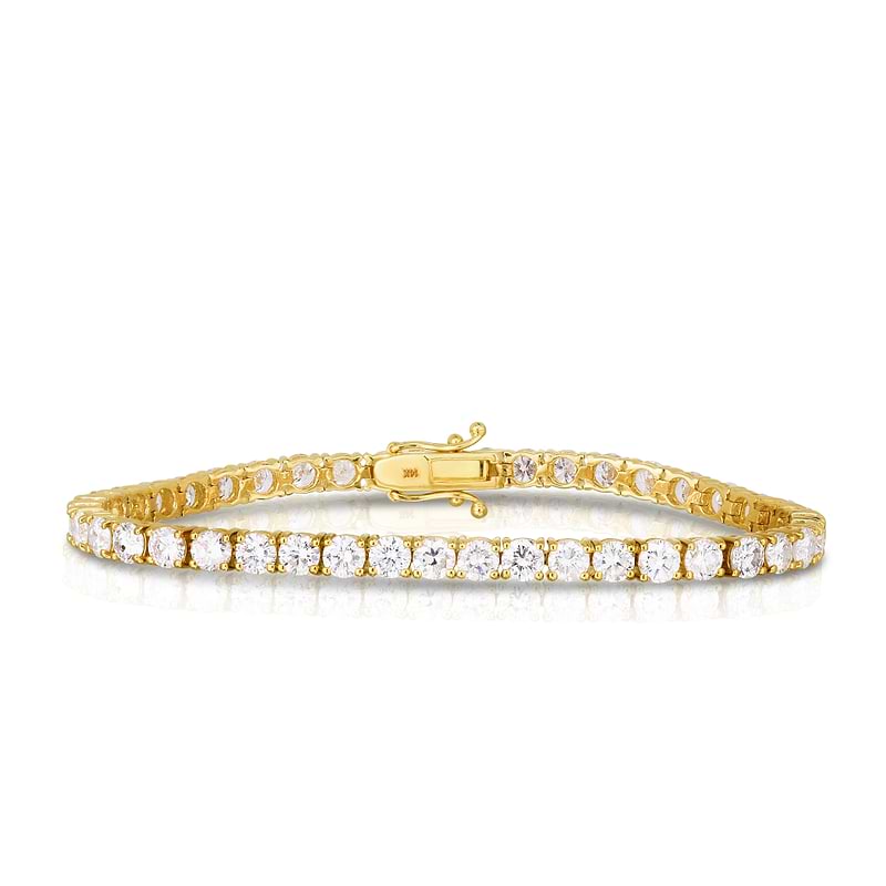 Round White Diamond Tennis Bracelet, SKU 30337R (5.00Ct TW)  - 4
