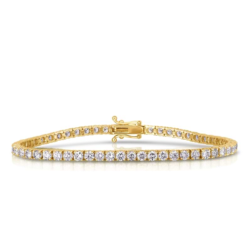 Round White Diamond Tennis Bracelet, SKU 30338R (6.00Ct TW)  - 4