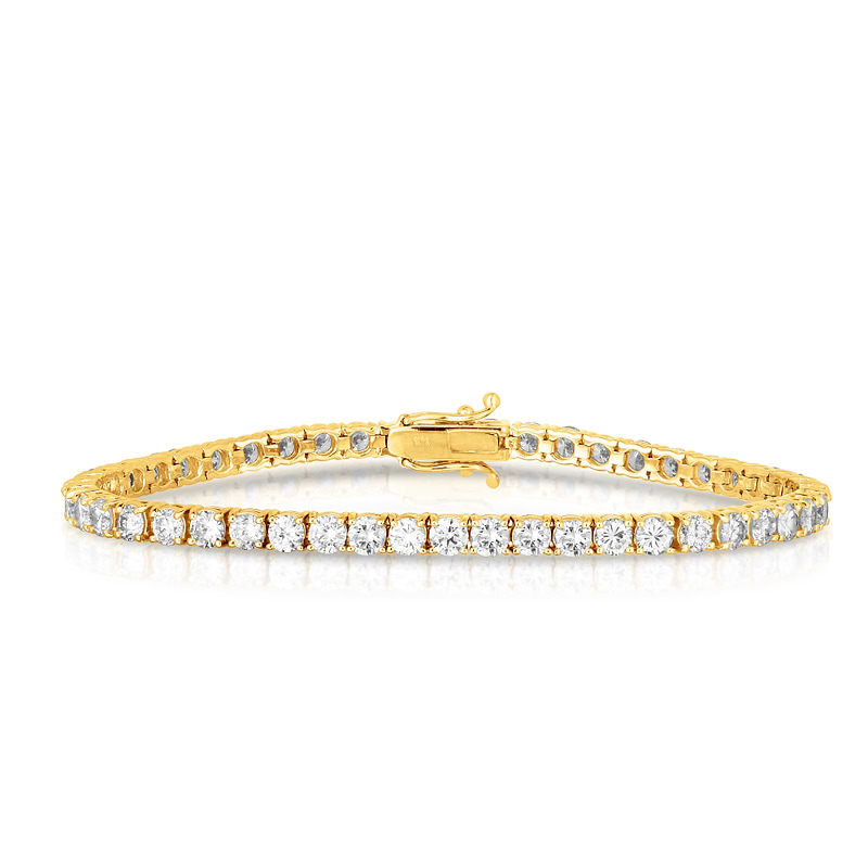 Round White Diamond Tennis Bracelet, SKU 30339R (7.00Ct TW)  - 4