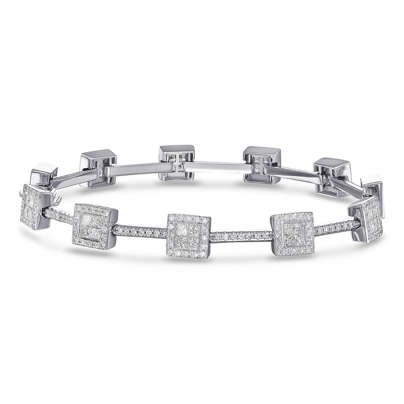 White Diamond Pave Bracelet, SKU 30427M (3.72Ct TW)