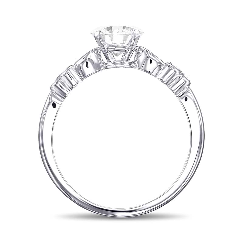 White Brilliant Diamond Side-stone Ring, SKU 30759M (1.06Ct TW)