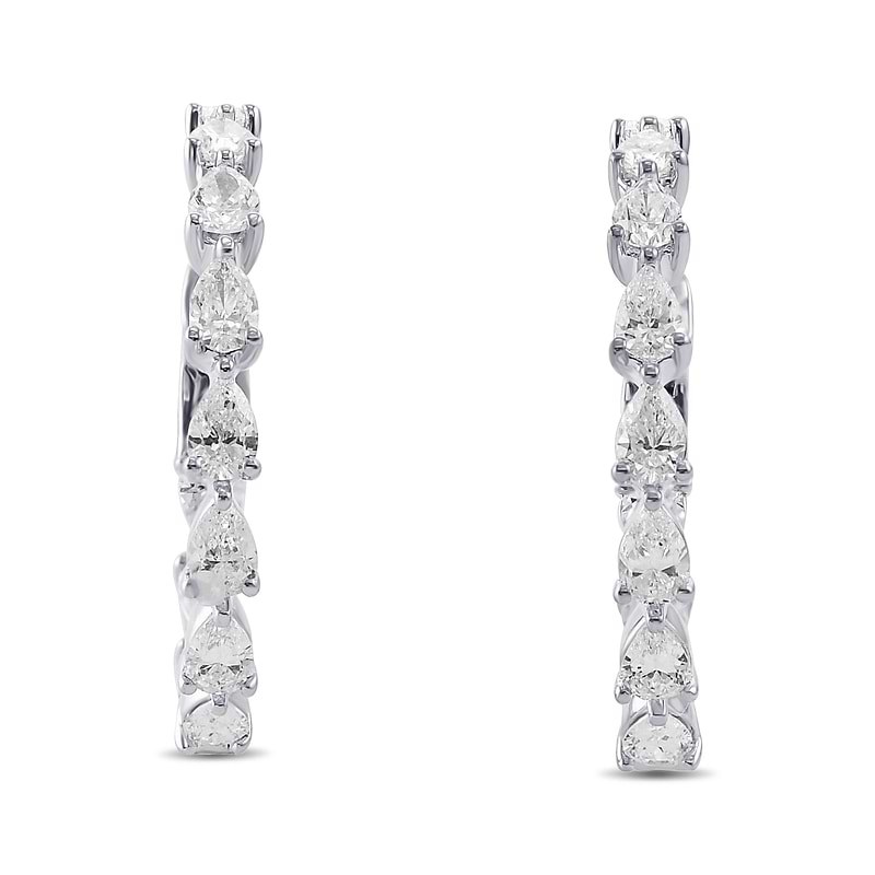 0.81"/20MM Pear Diamond Hoop Earrings, SKU 31015M (2.91Ct TW)