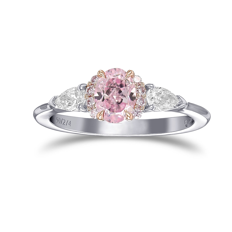 Fancy Purple-Pink Oval & Pear Diamond Semi-Halo Ring, ARTIKELNUMMER 31723V (0,64 Karat TW)