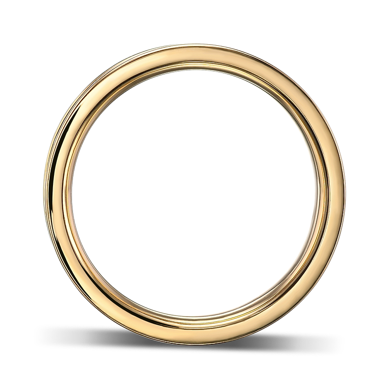 Men's Gold Band Ring with Embossed Leibish Logo, SKU 31801R