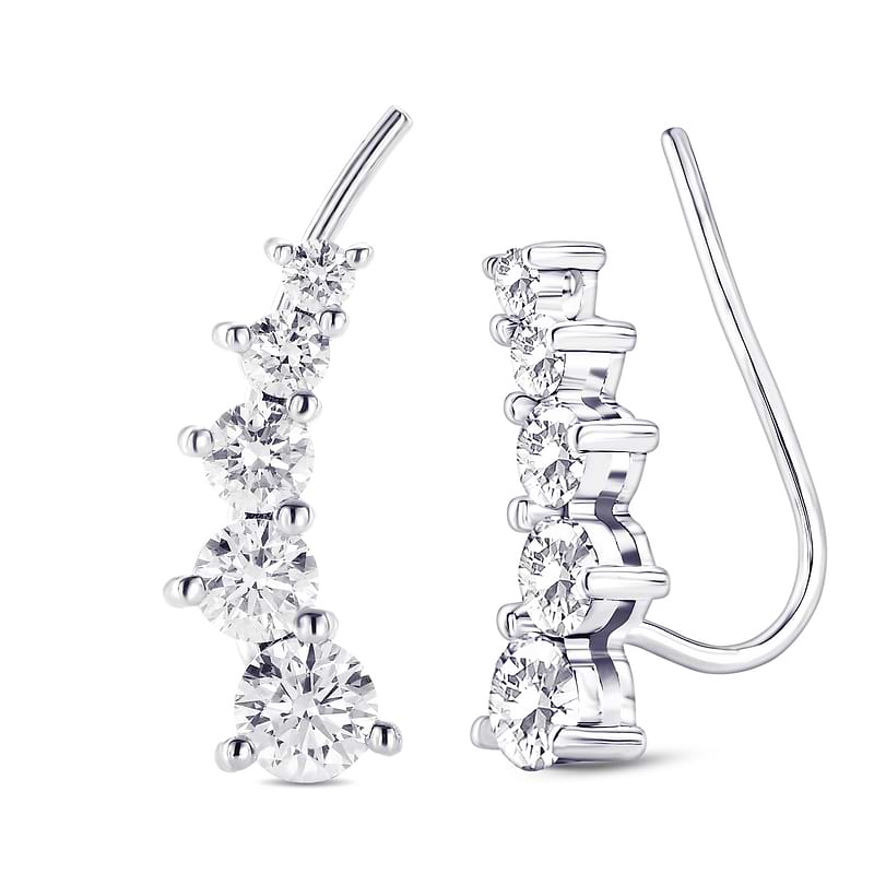 Crawler Diamond Earrings, SKU 31990R (1.10Ct TW)