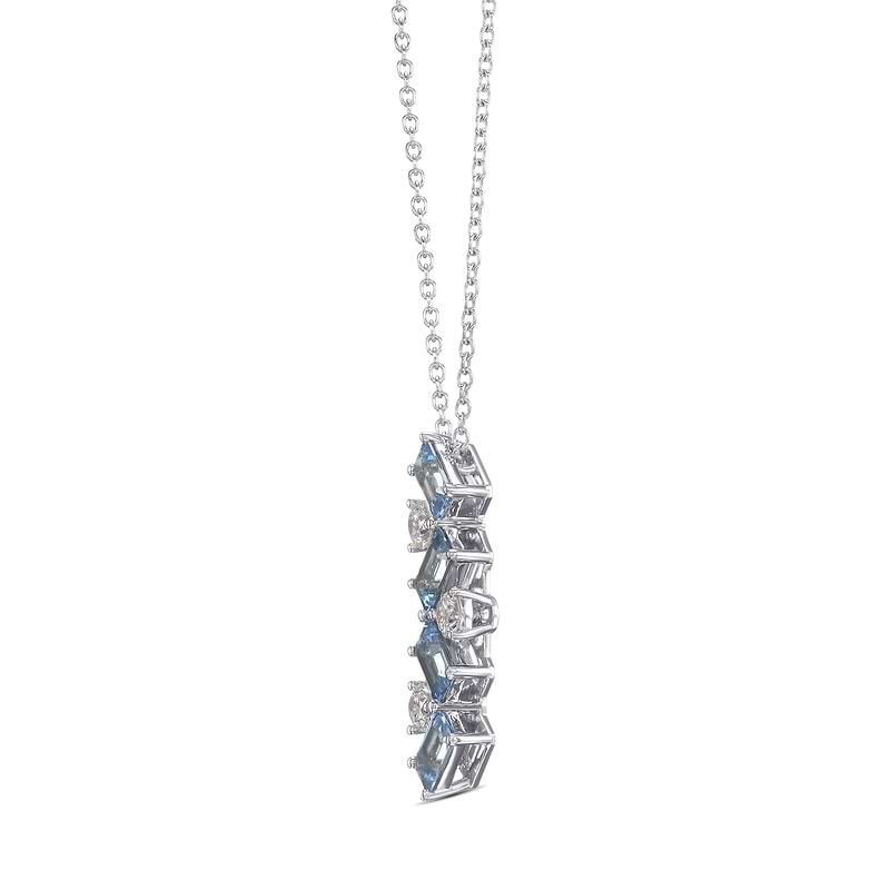 Aquamarine and Diamond Drop Pendant, SKU 32013R (0.96Ct TW)
