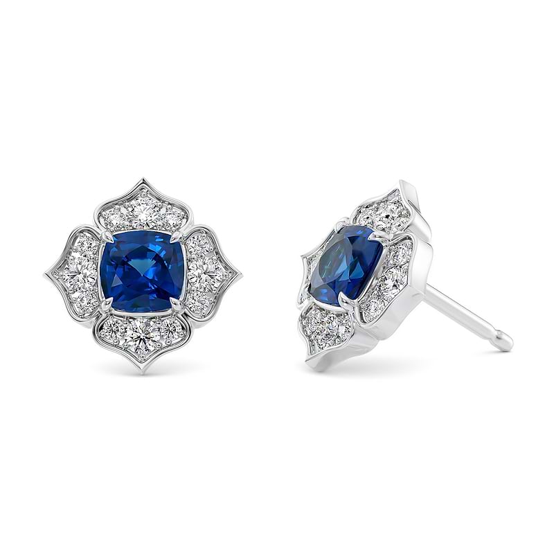 Sapphire Serenity Bloom Earrings, SKU 32116V (1.66Ct TW)