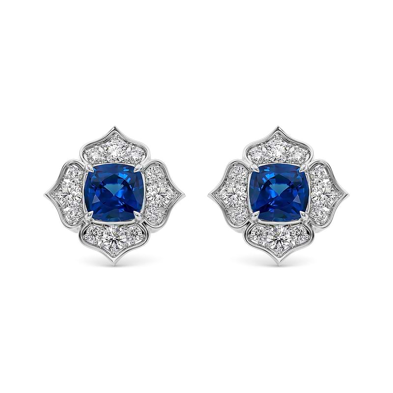 Sapphire Serenity Bloom Earrings, SKU 32116V (1.66Ct TW)