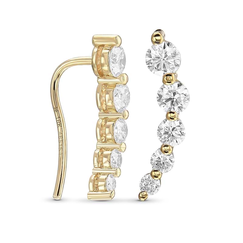 Colorless Round Brilliant Diamond Earrings, SKU 32190R (1.00Ct TW)