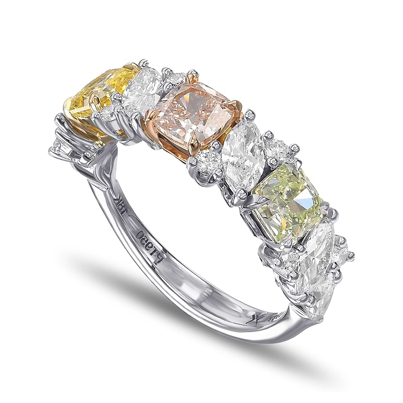 Multicolor Extraordinary Diamond Cluster Ring, SKU 455949 (3.03Ct TW)  - 2