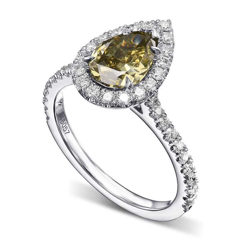 Chameleon Pear Diamond Halo Style Engagement Ring, ARTIKELNUMMER 546057 (1,74 Karat TW)  - 2