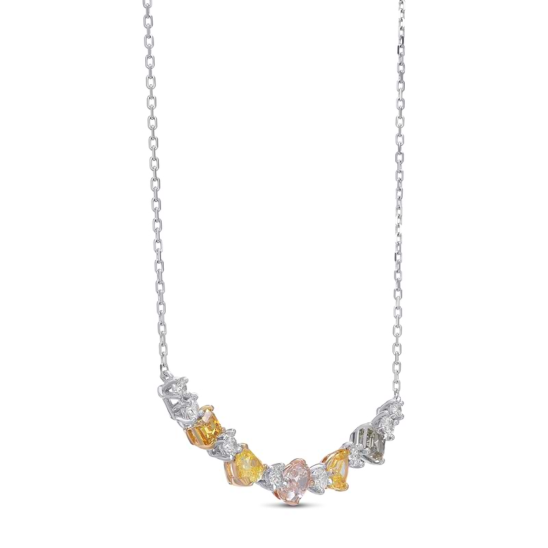 Multicolor and White Diamond Necklace, SKU 564528 (3.79Ct TW)