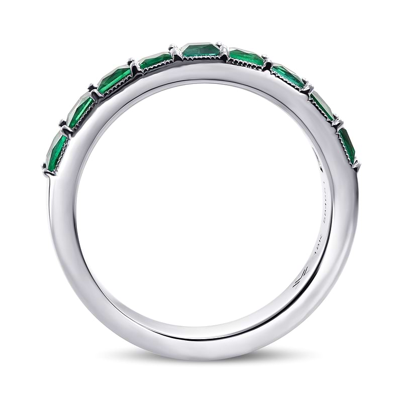 Emerald Princess Band Ring, SKU 584651 (1.16Ct TW)