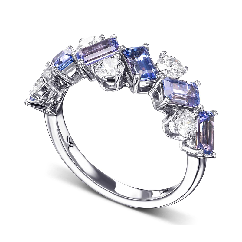 Tanzanite and Diamond Band Ring, SKU 586540 (2.48Ct TW)  - 2