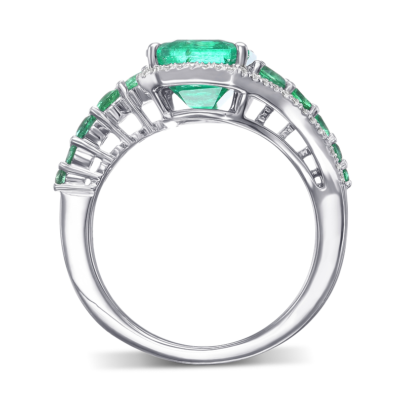 Couture Muzo Emerald and Diamond Ring, SKU 587737 (4.34Ct TW)