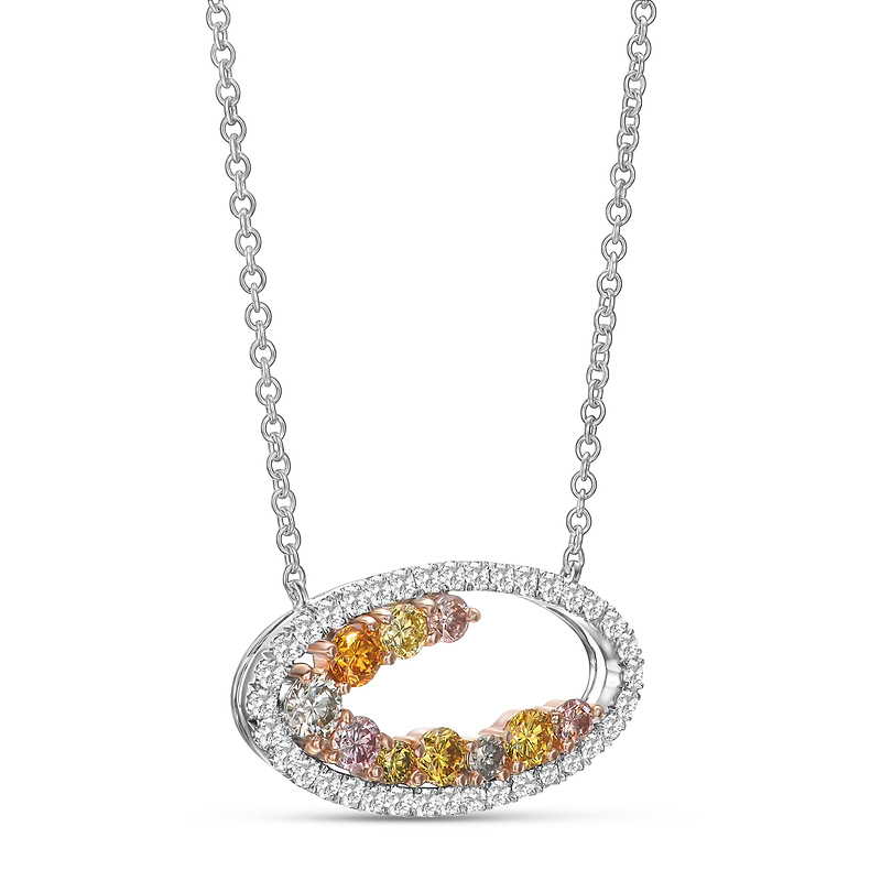 Leibish Inspire Multicolor Diamond Pendant, SKU 605207 (1.00Ct TW)