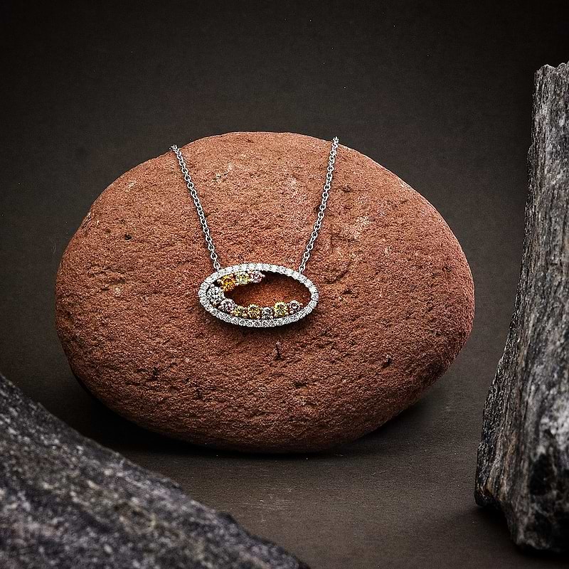 Leibish Inspire Multicolor Diamond Pendant, SKU 605207 (1.00Ct TW)  - 5