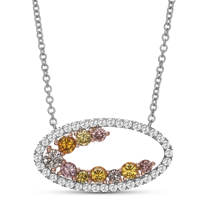 Leibish Inspire Multicolor Diamond Pendant, SKU 605207 (1.00Ct TW)