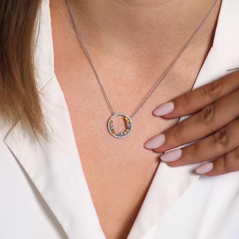 Leibish Inspire Multicolor Diamond Pendant, SKU 605208 (1.01Ct TW)  - 4