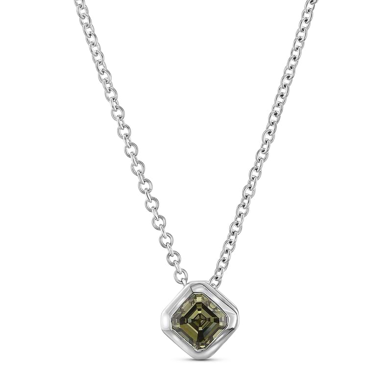 Chameleon Asscher Solitaire Diamond Pendant, SKU 606421 (0.50Ct)