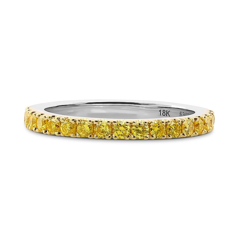 Canary Fancy Vivid Yellow Diamond Half Eternity Wedding Band, SKU 630348 (0.40Ct TW)